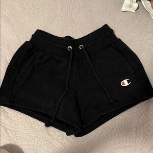 Champion Women's Black Athletic Shorts with Logo